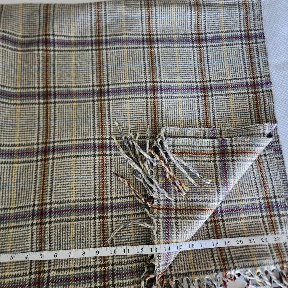 Plaid Throw Blanket - Gray, Red, Yellow